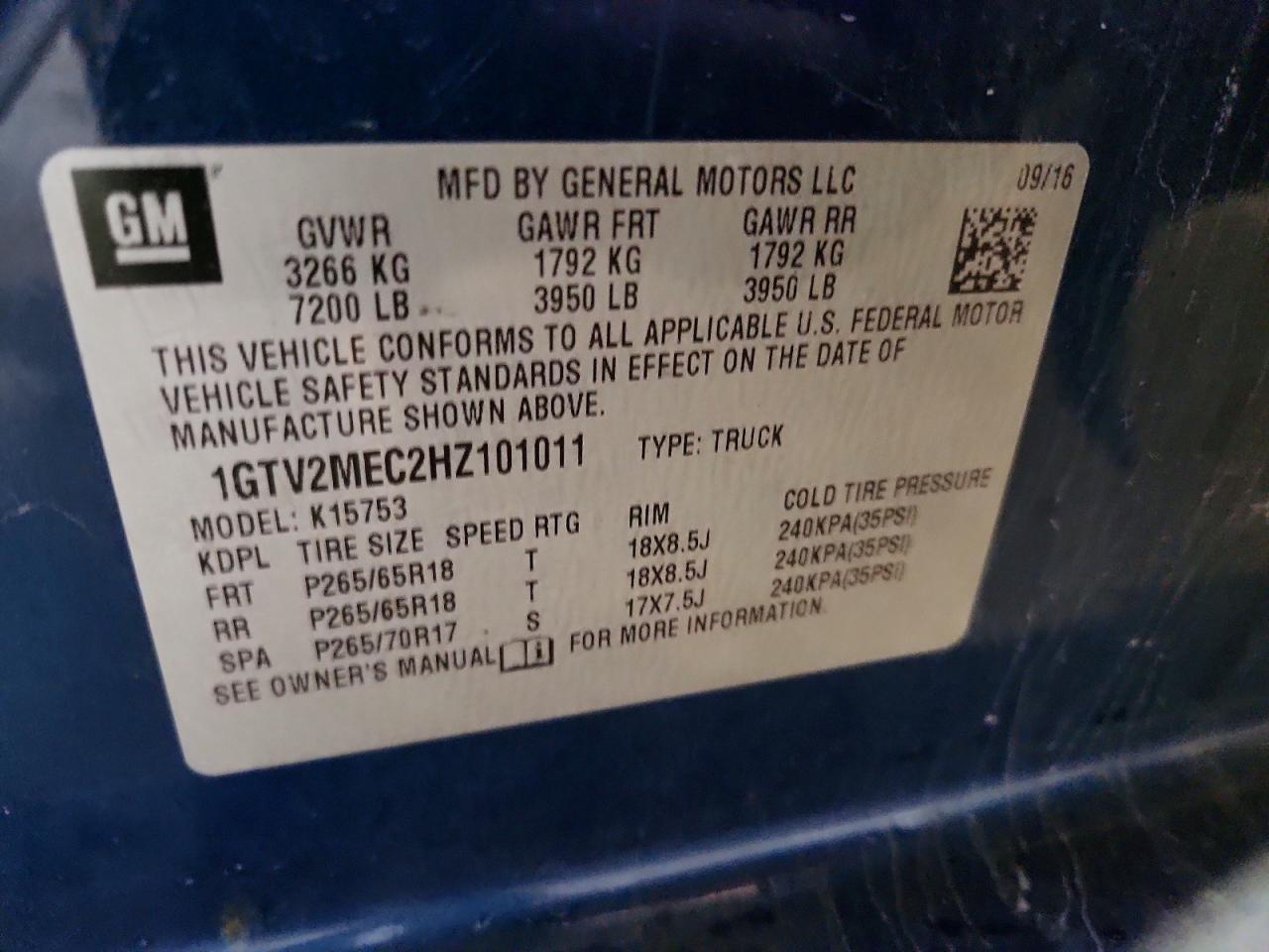 2017 GMC Sierra K1500 sle