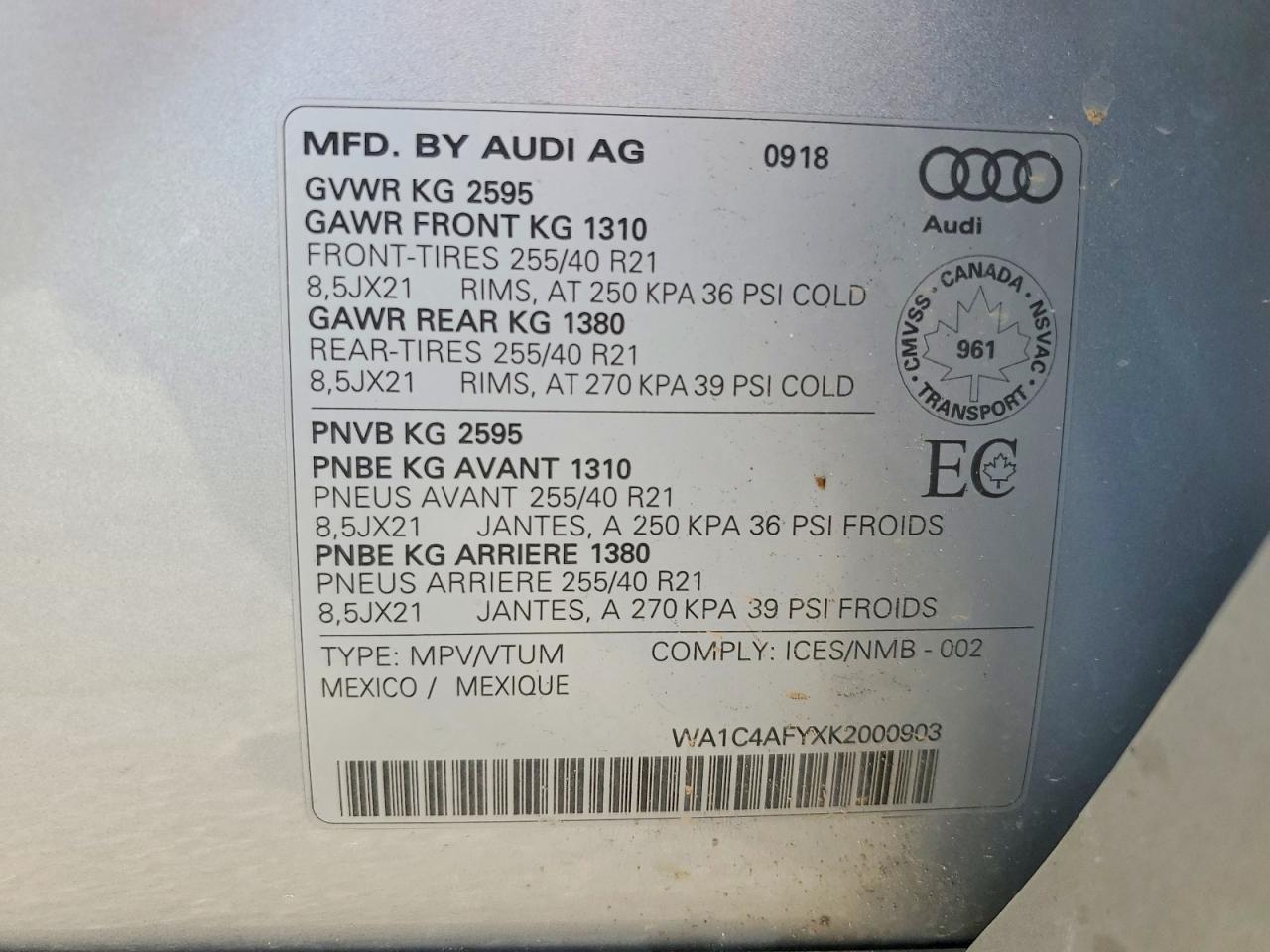 2019 Audi SQ5 Prestige