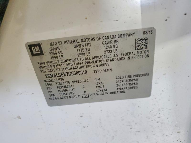 2016 Chevrolet Equinox lt