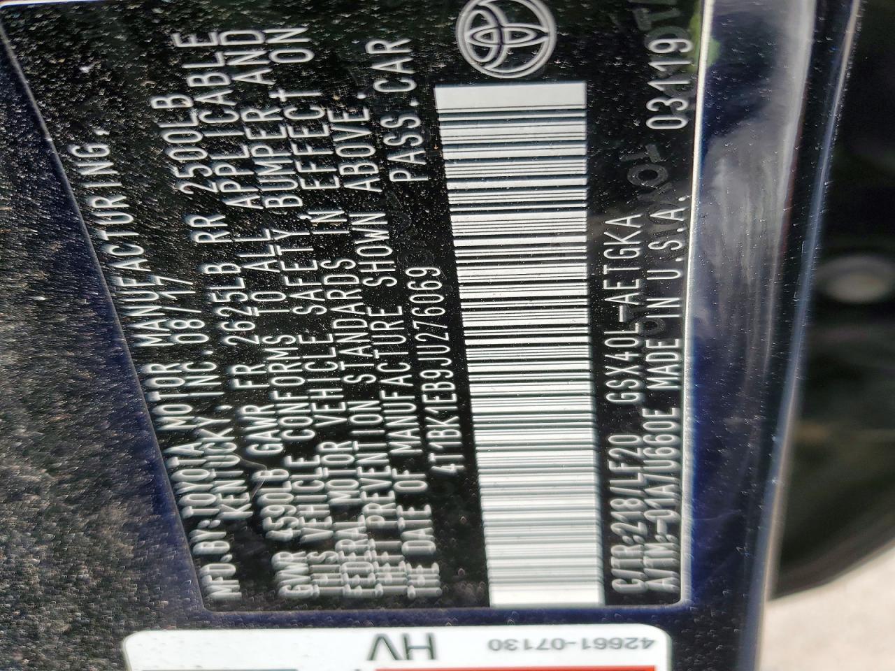 2018 Toyota Avalon xle