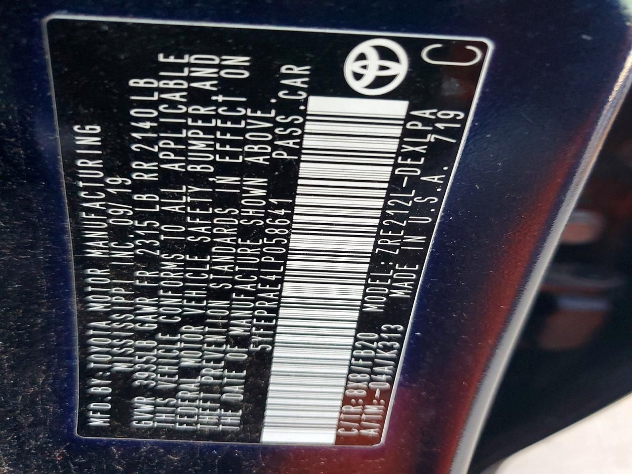 2020 Toyota Corolla le