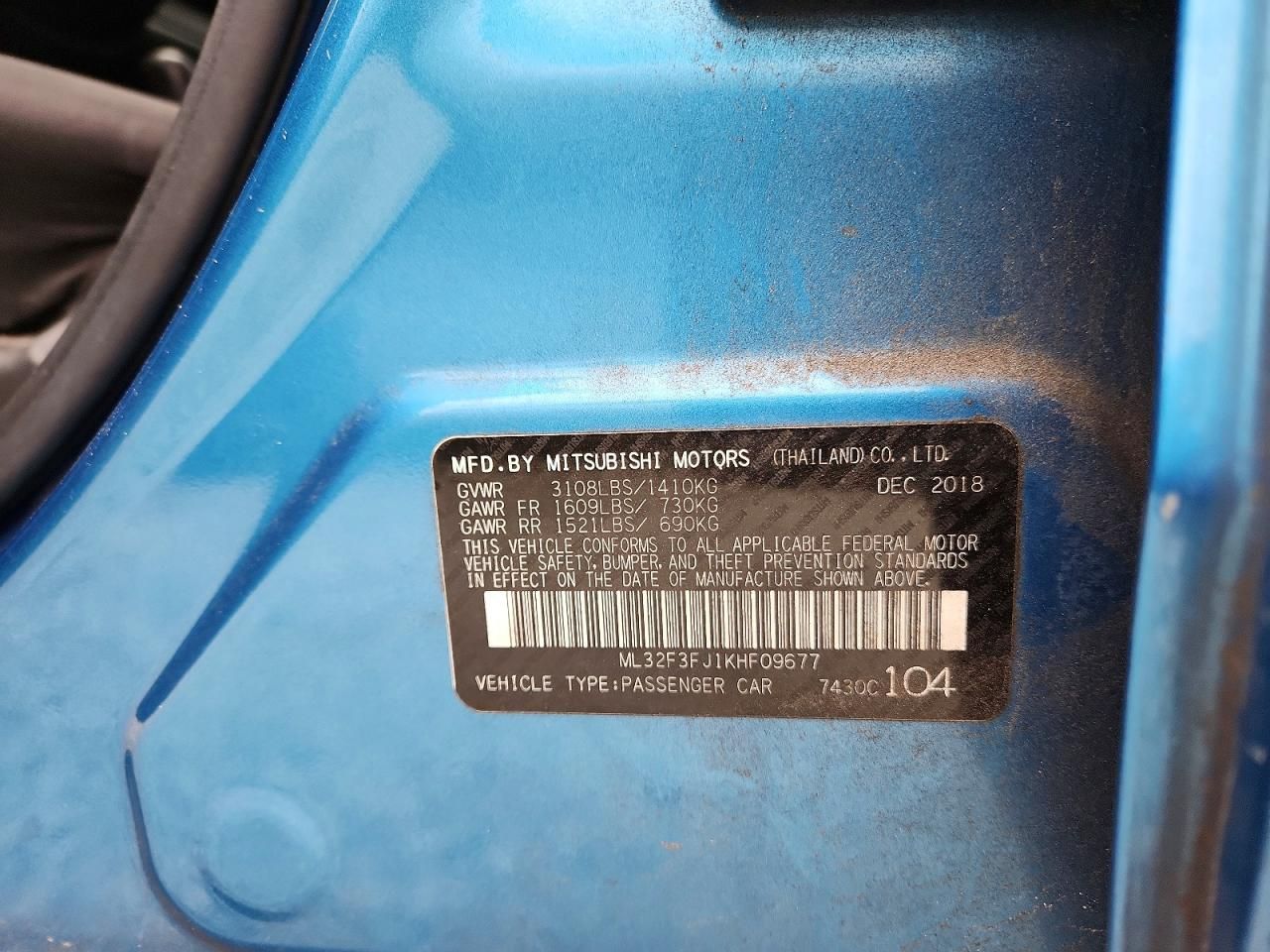 2019 Mitsubishi Mirage G4 es