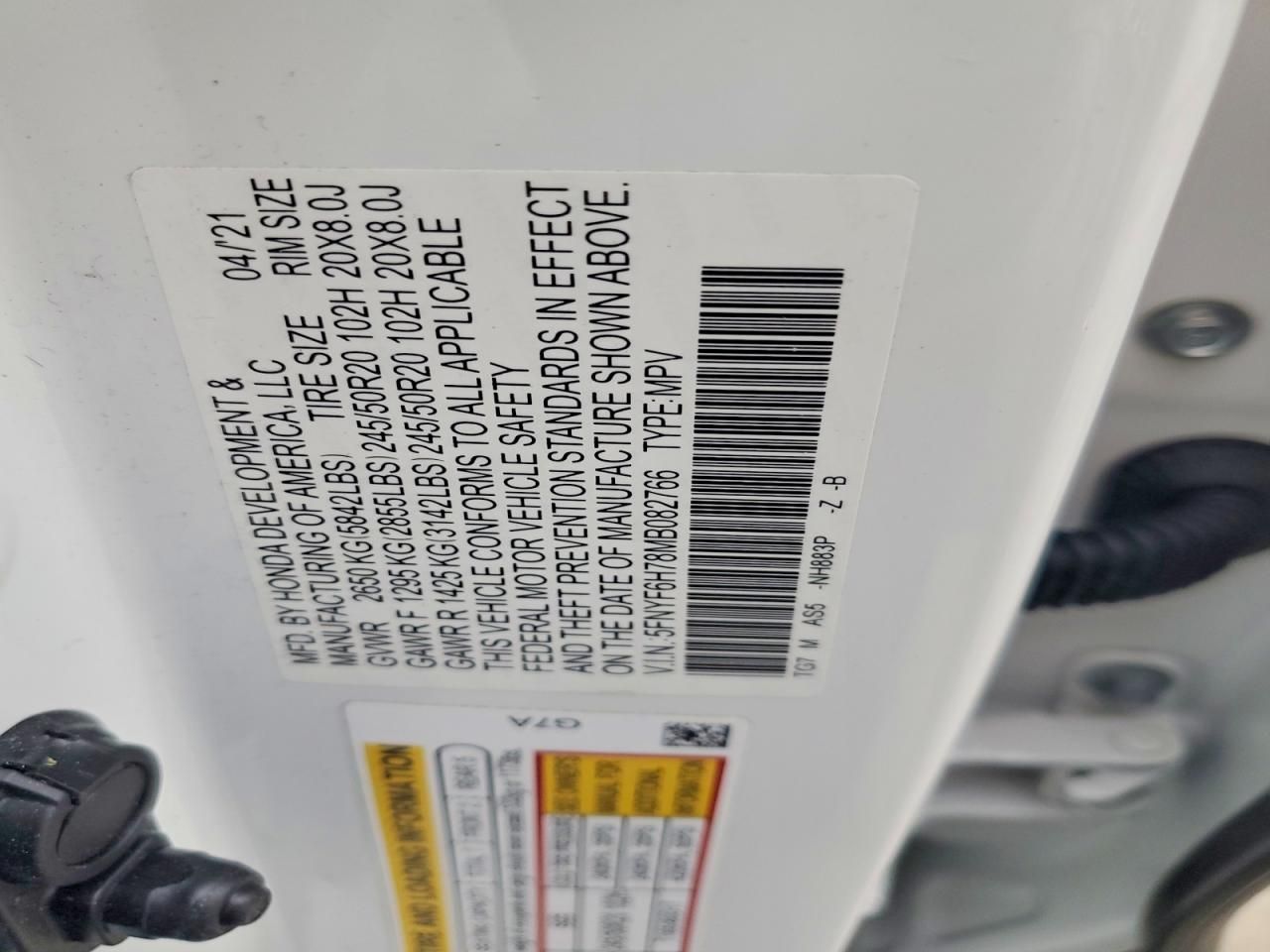 2021 Honda Pilot Black