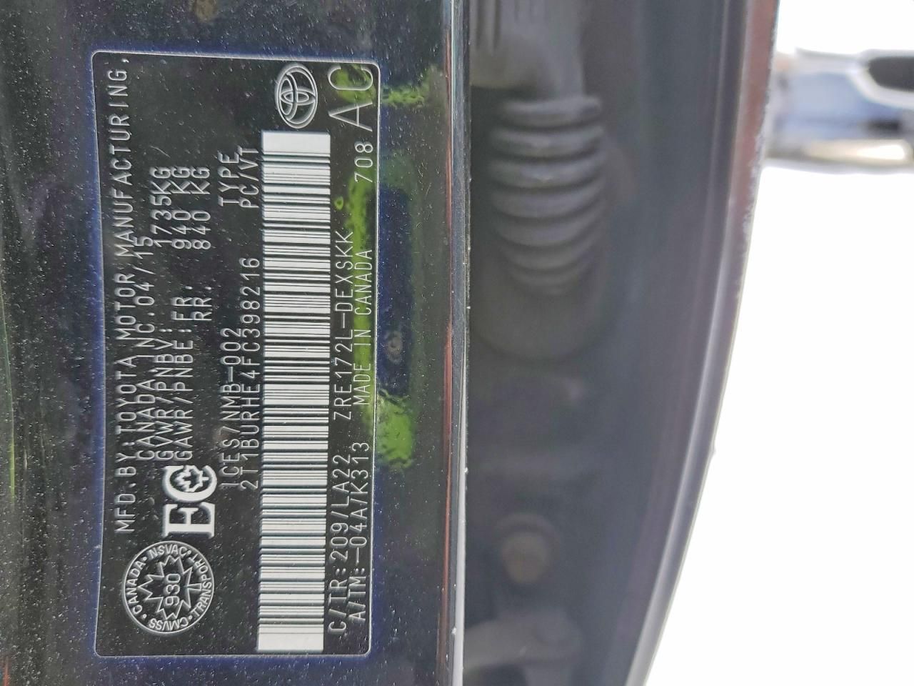 2015 Toyota Corolla l