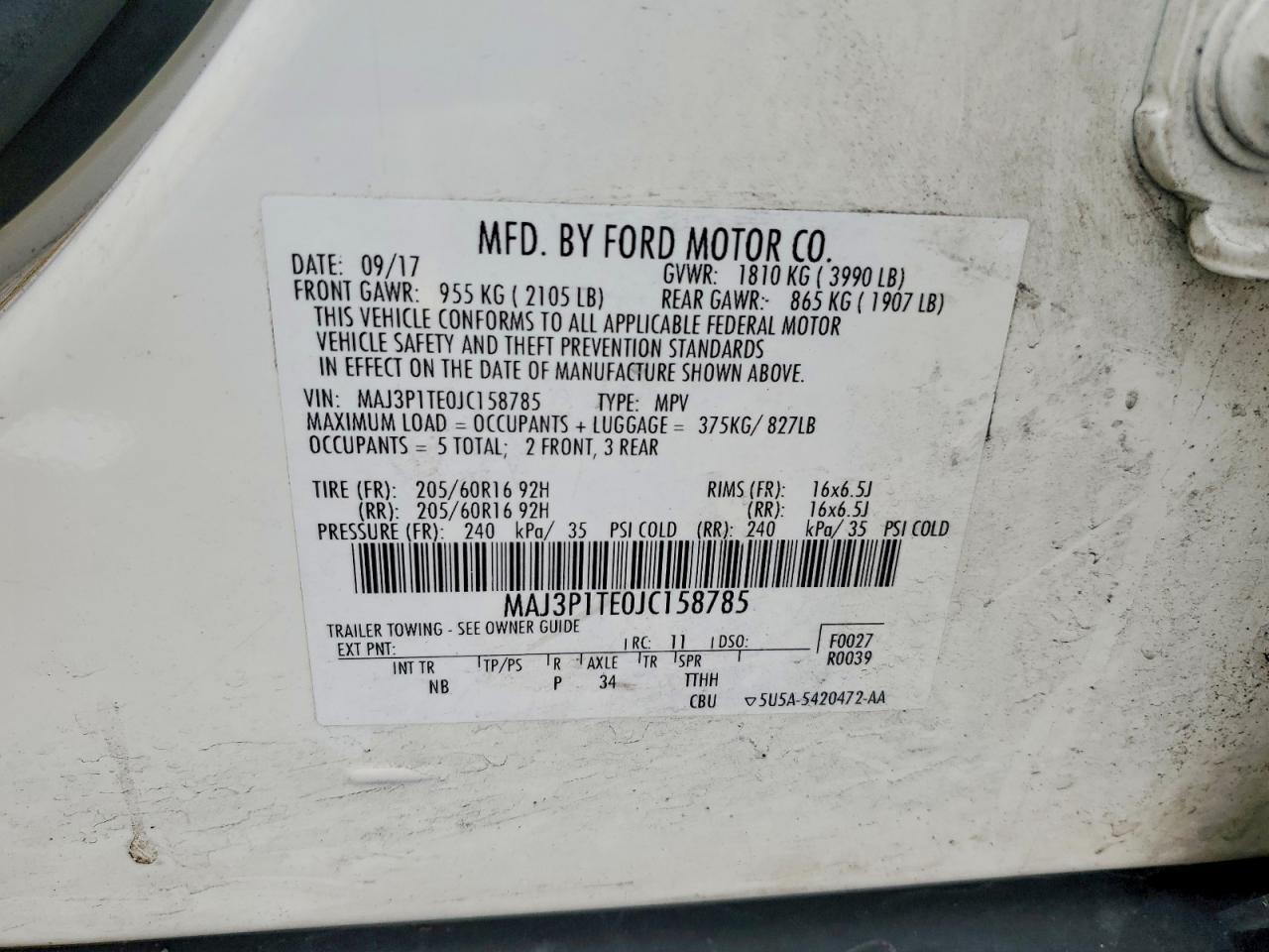 2018 Ford Ecosport se