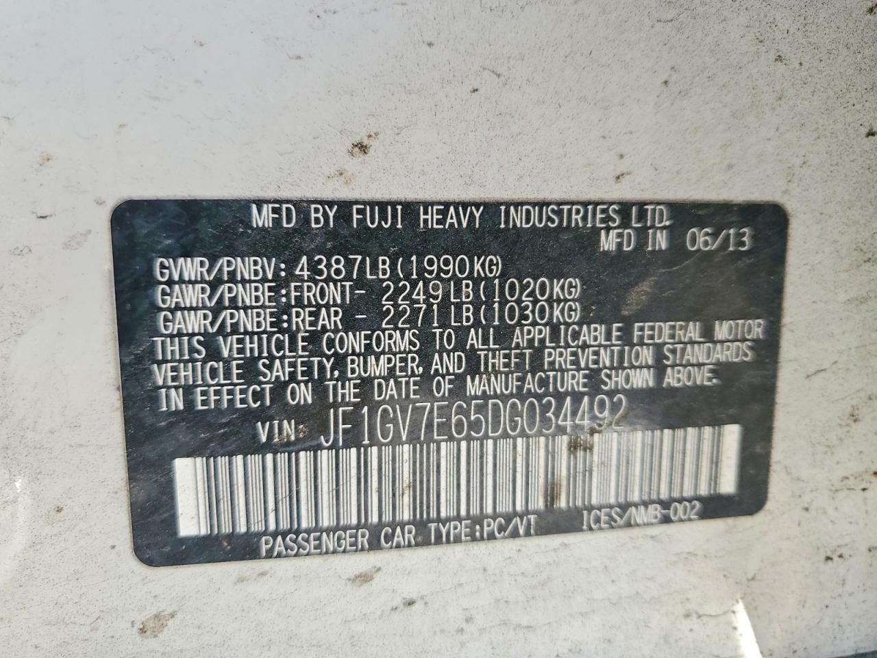 2013 Subaru Impreza wrx