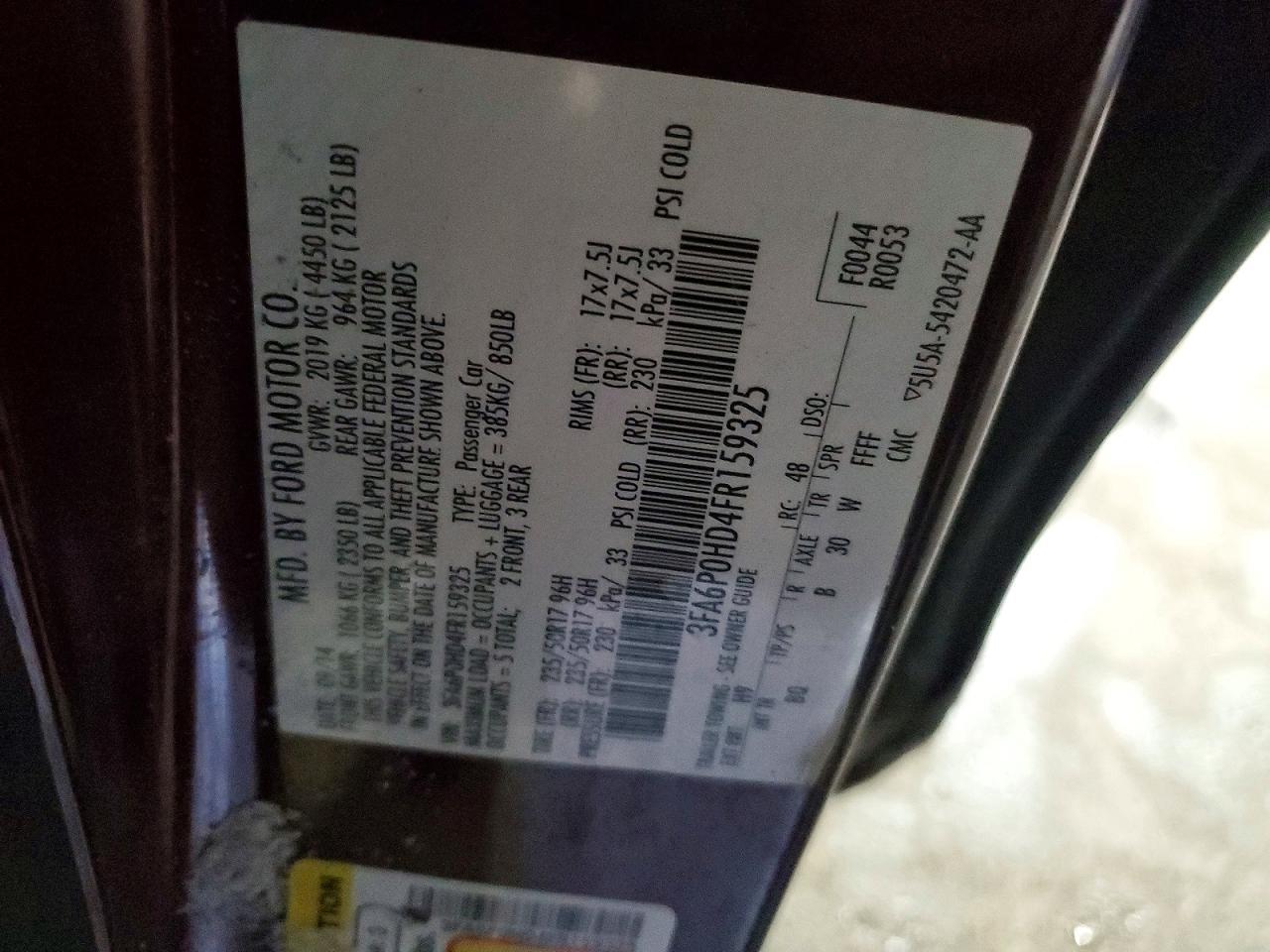 2015 Ford Fusion se