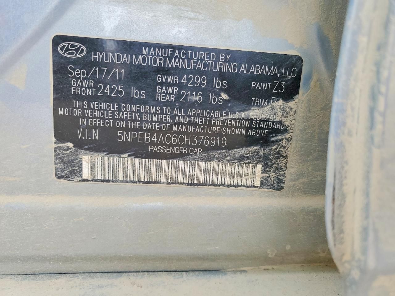 2012 Hyundai Sonata gls