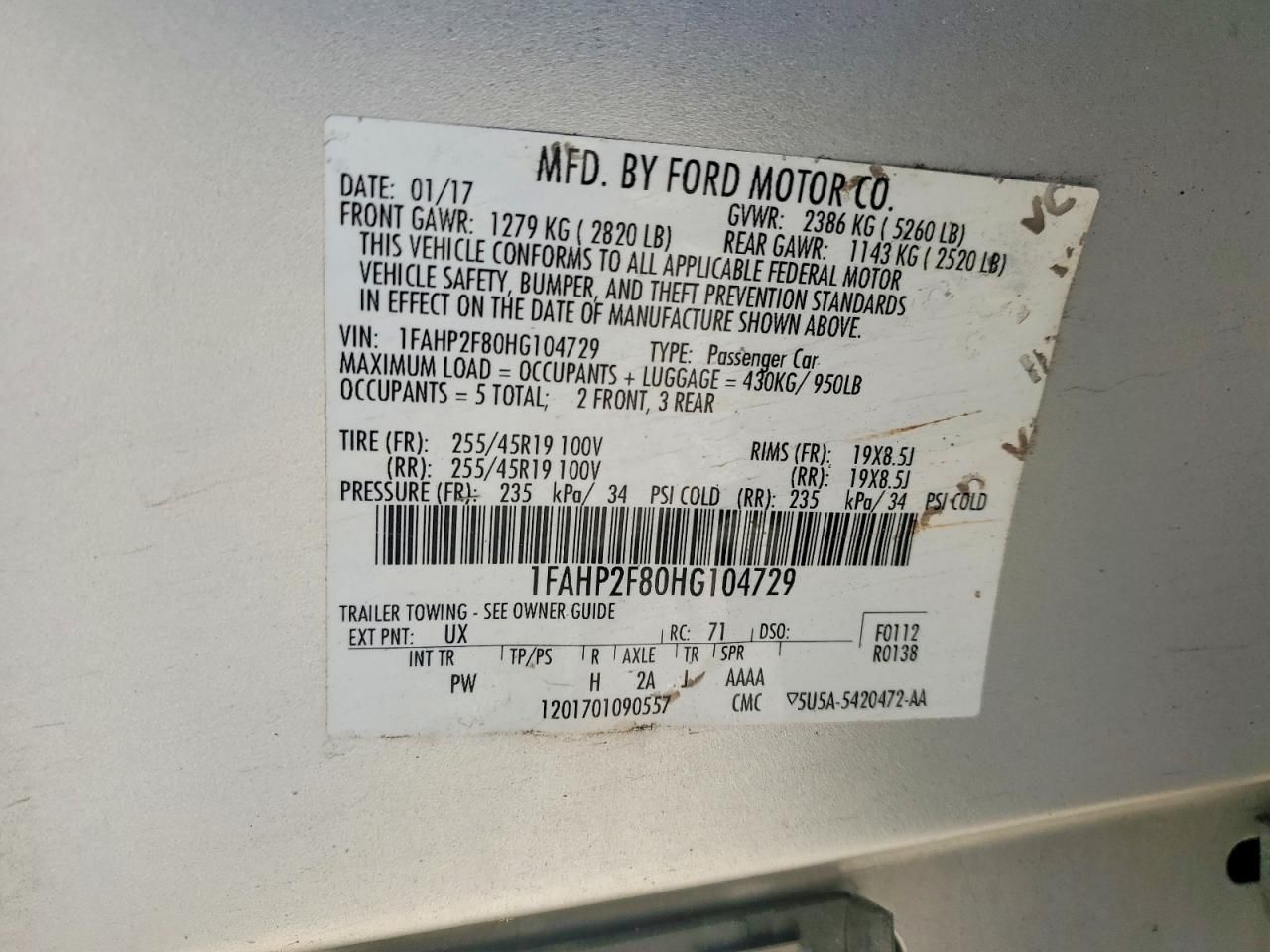 2017 Ford Taurus Limited