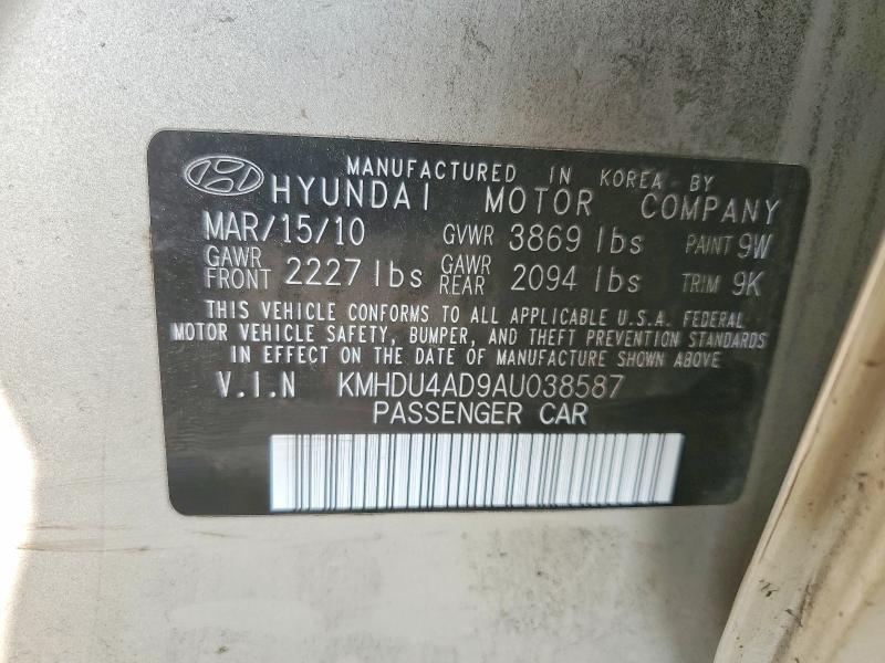 2010 Hyundai Elantra Blue