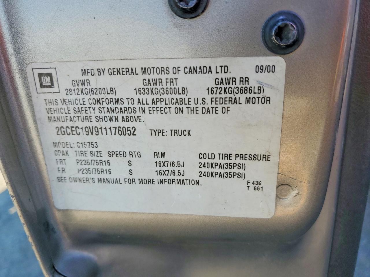 2001 Chevrolet Silverado C1500