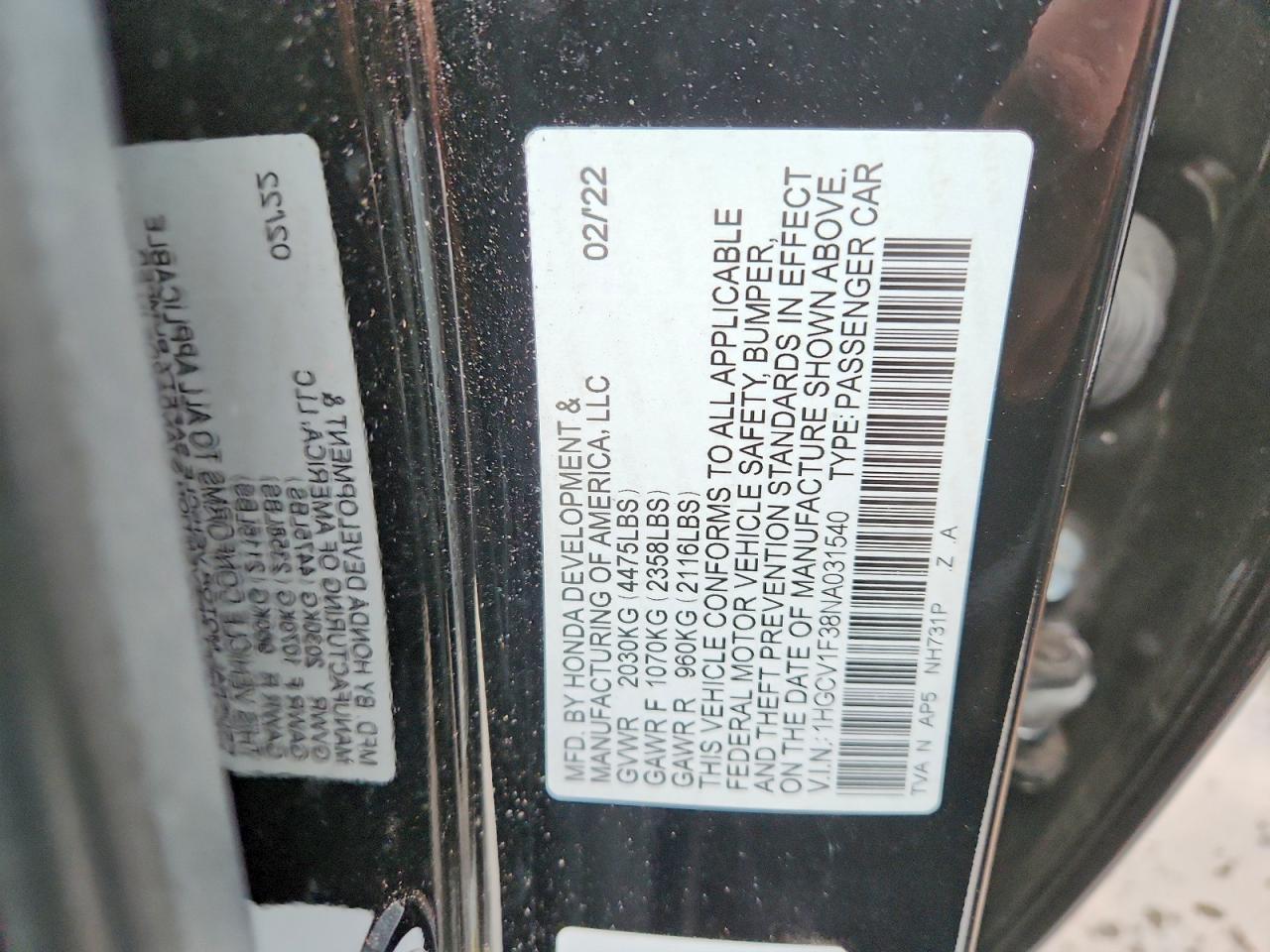 2022 Honda Accord Sport