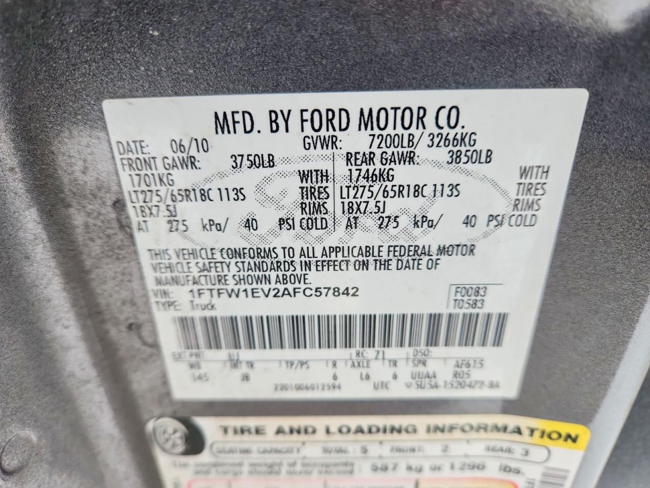 2010 Ford F150 Supercrew