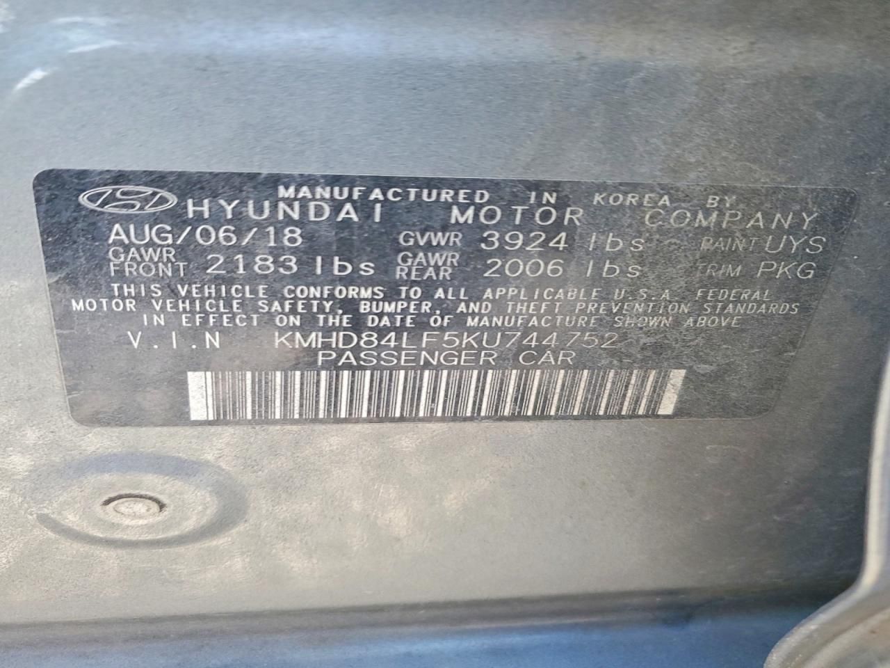 2019 Hyundai Elantra sel