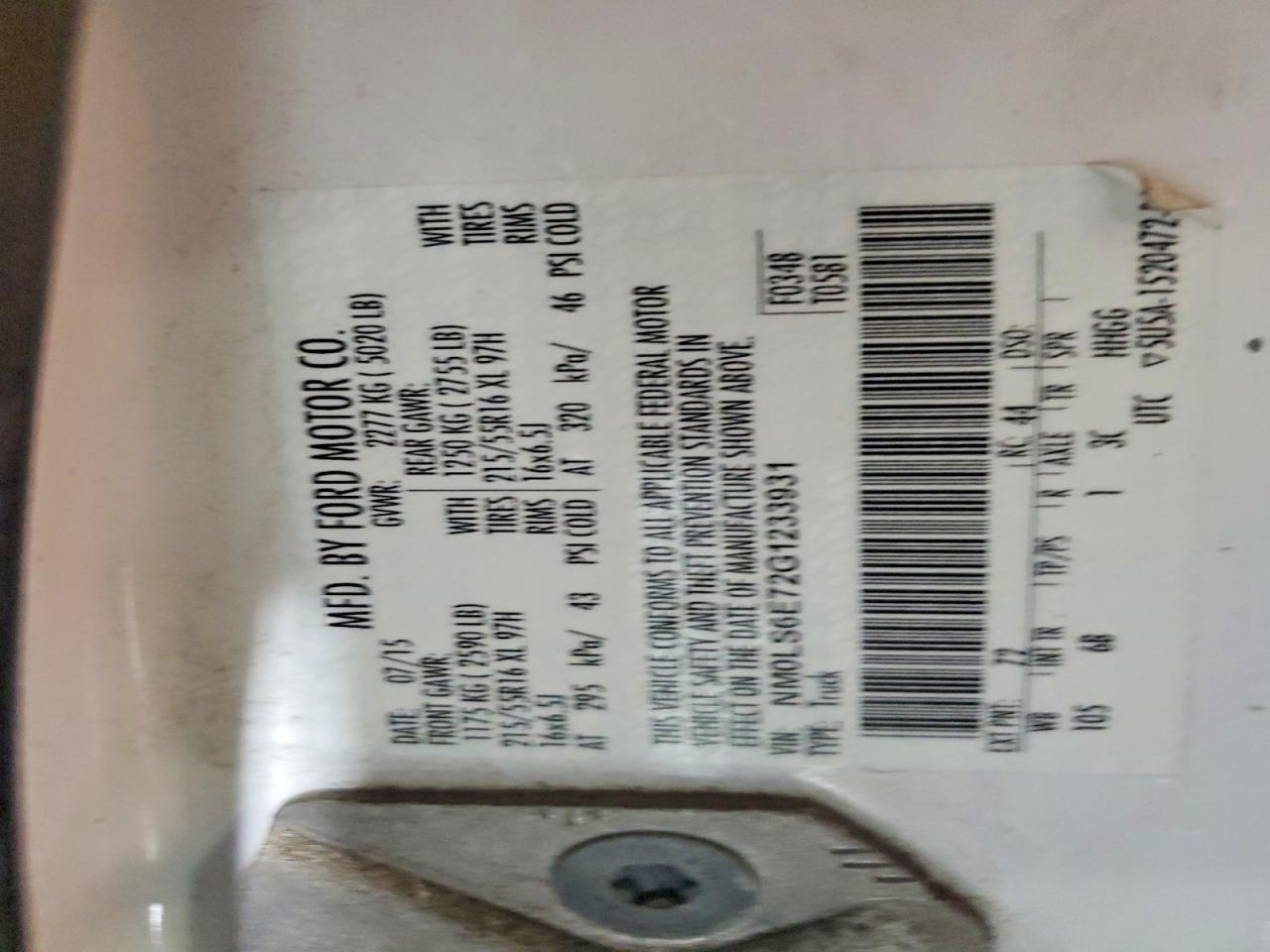 2016 Ford Transit Connect XL W