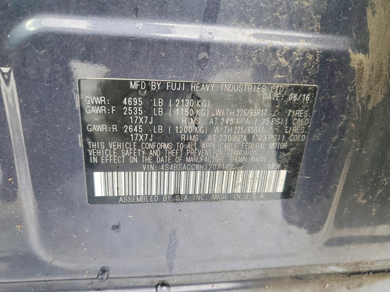 2017 Subaru Outback 2.5i Premium