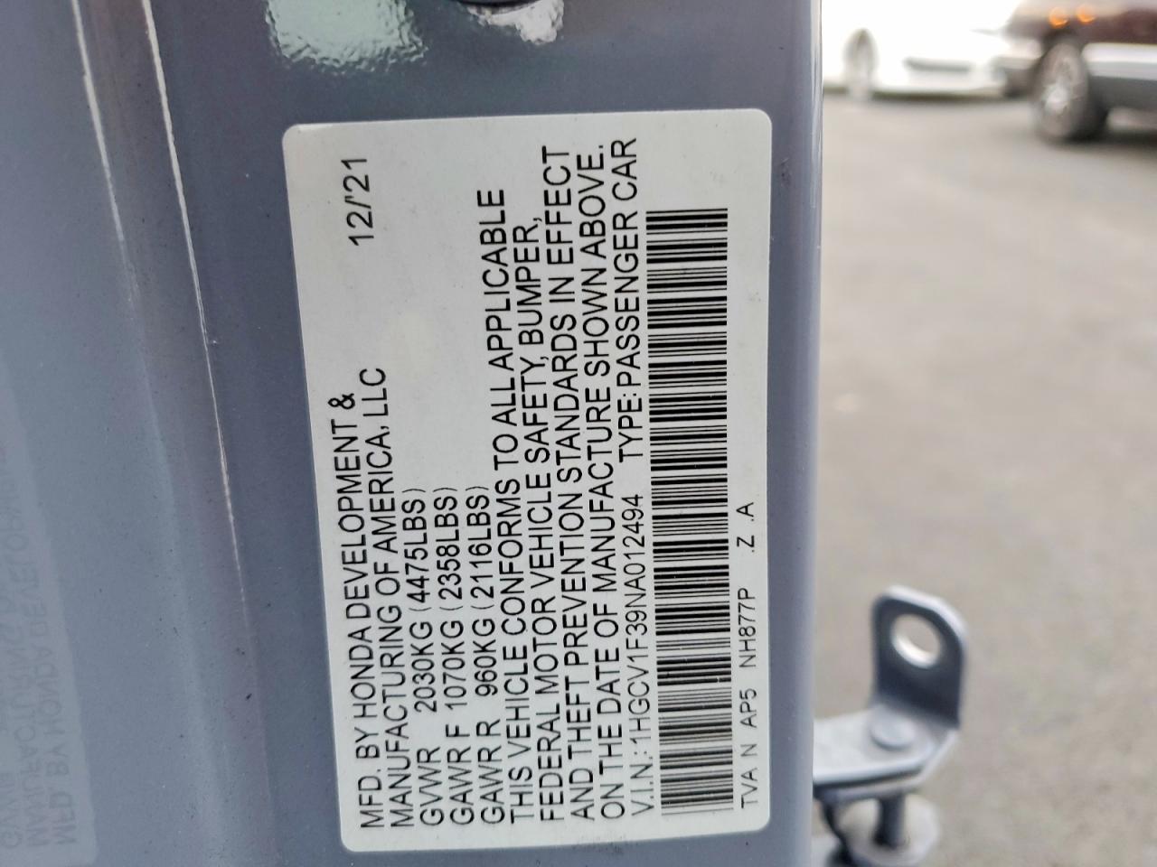 2022 Honda Accord Sport