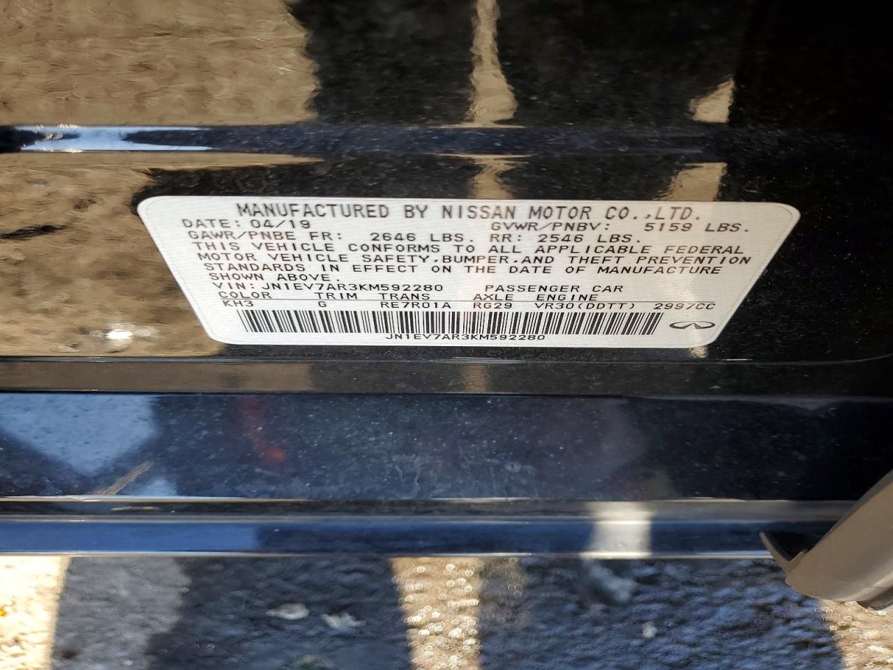 2019 Infinity Q50 3.0t Luxe