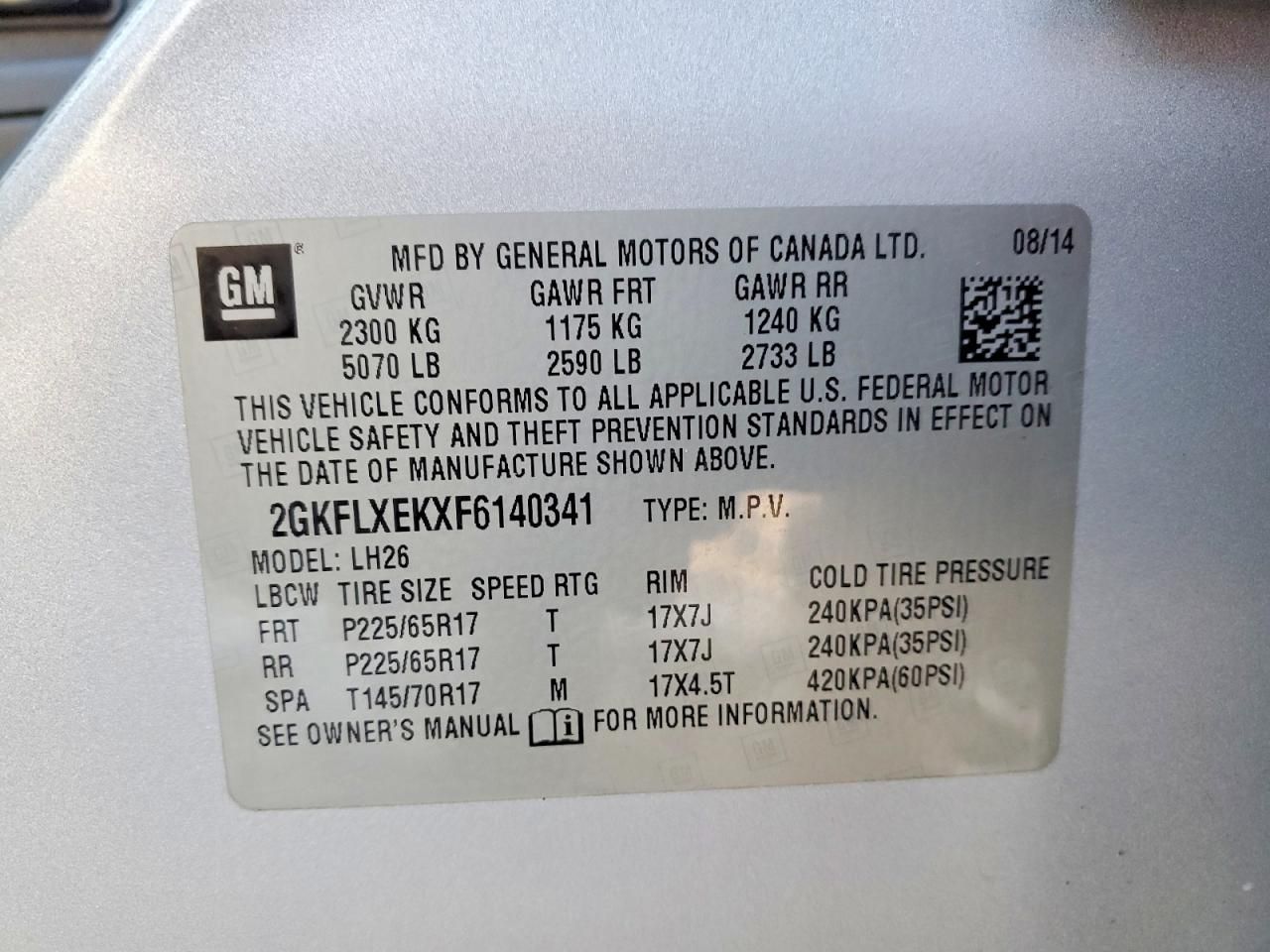 2015 GMC Terrain slt