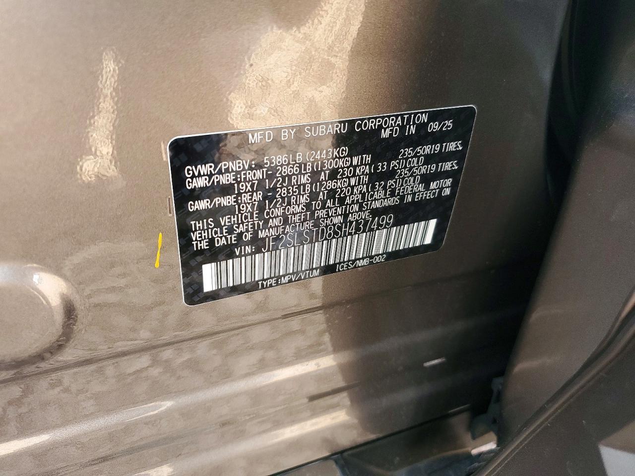 2025 Subaru Forester Touring