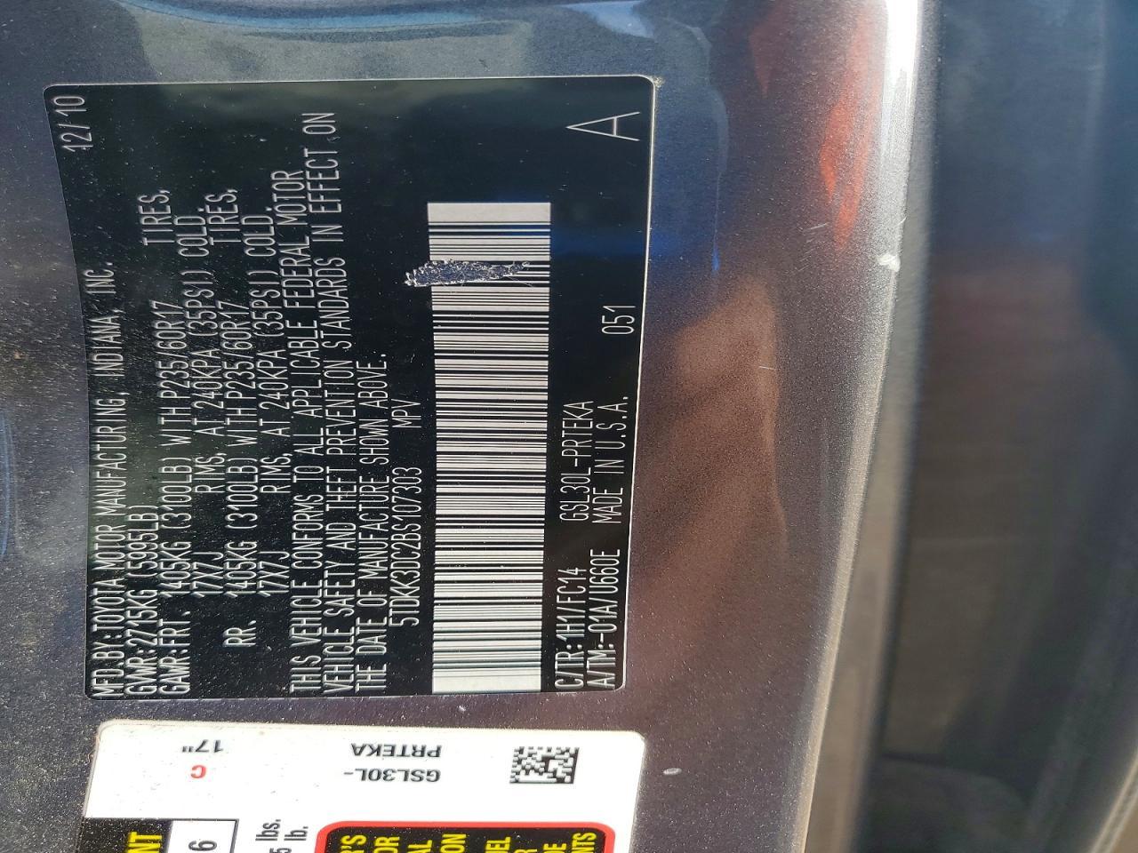 2011 Toyota Sienna le