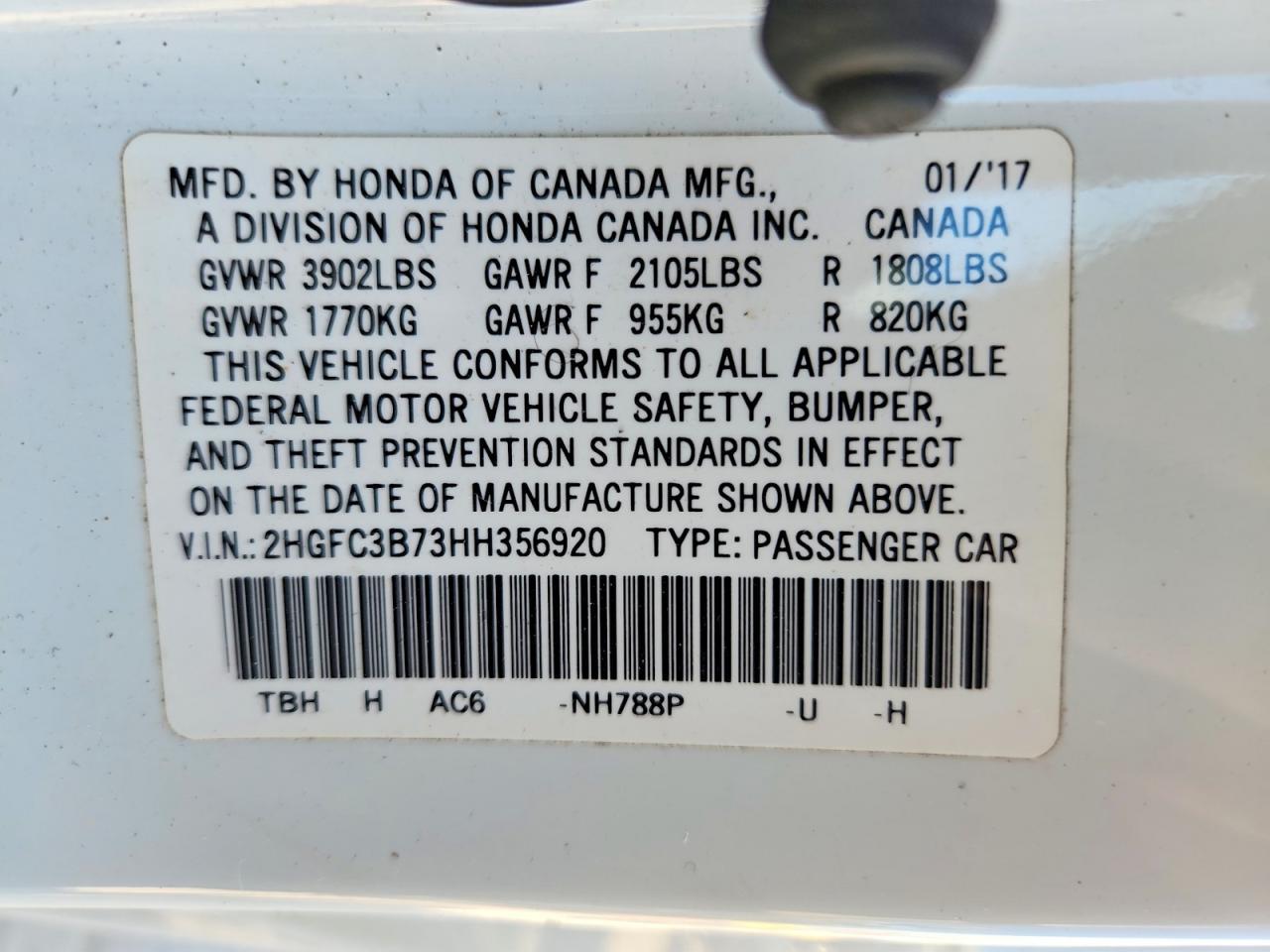 2017 Honda Civic exl
