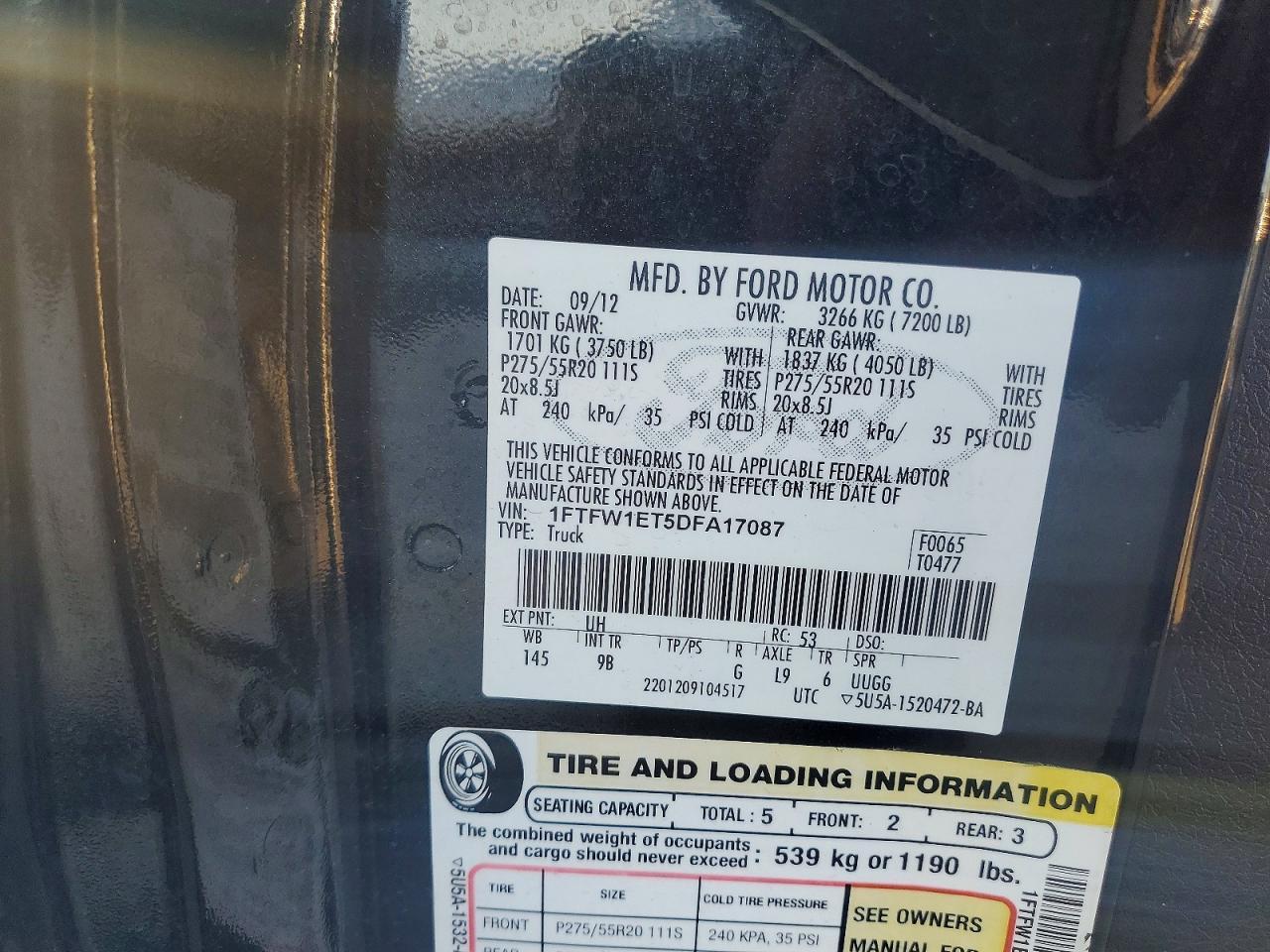 2013 Ford F150 Supercrew