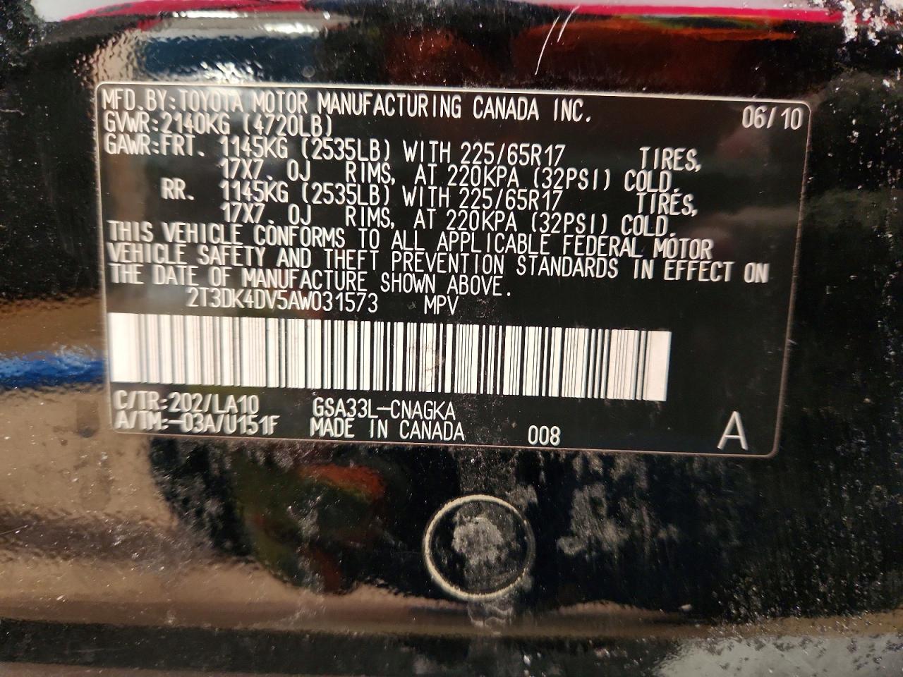 2010 Toyota Rav4 Limited