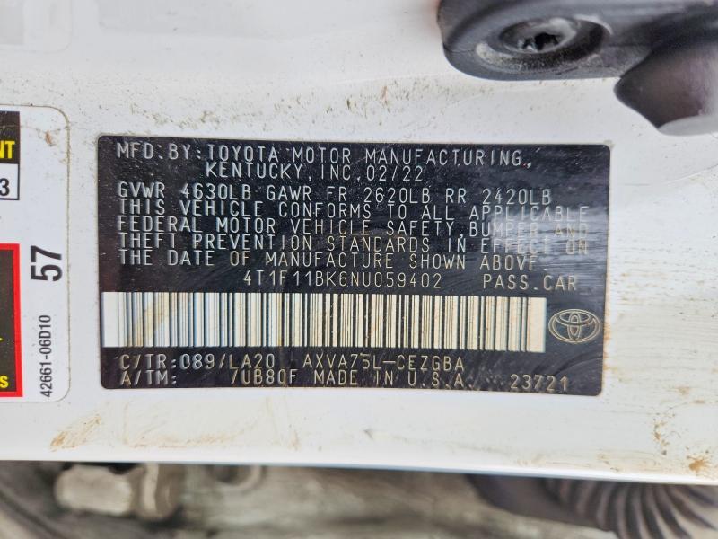 2022 Toyota Camry xle