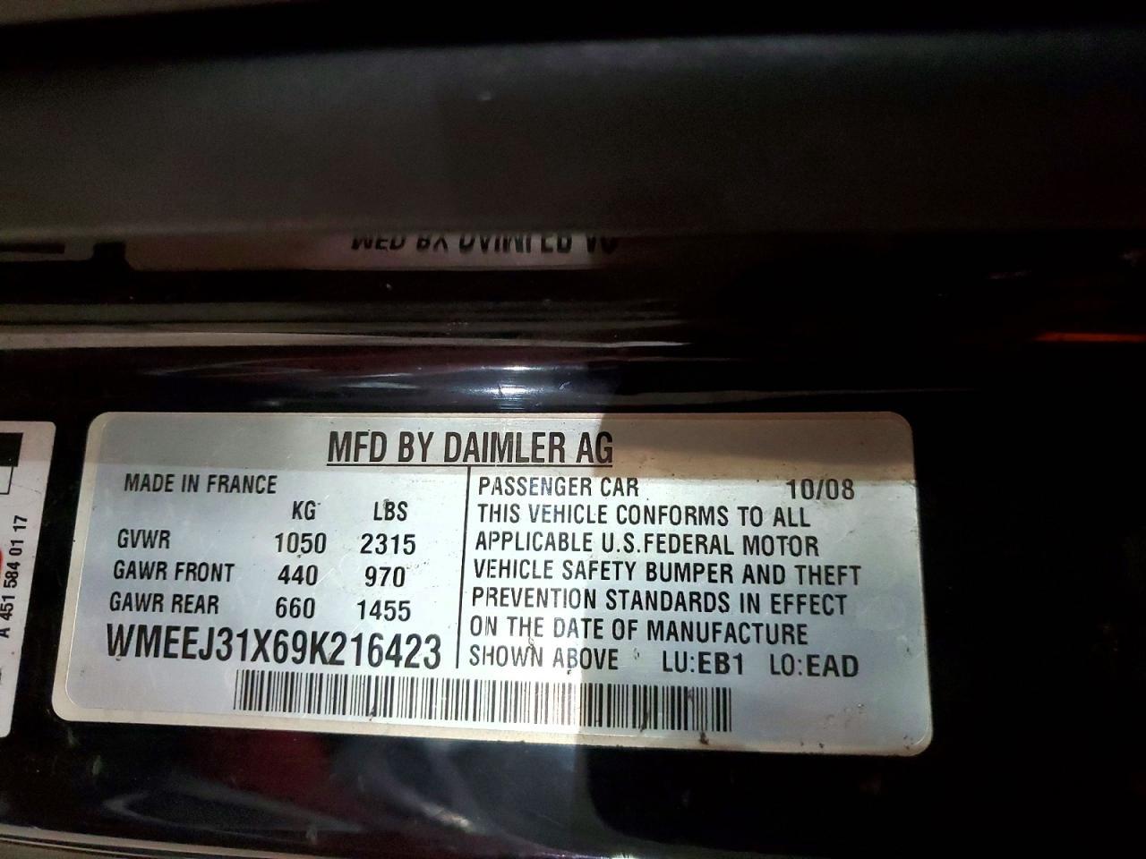 2009 Smart Fortwo Pure