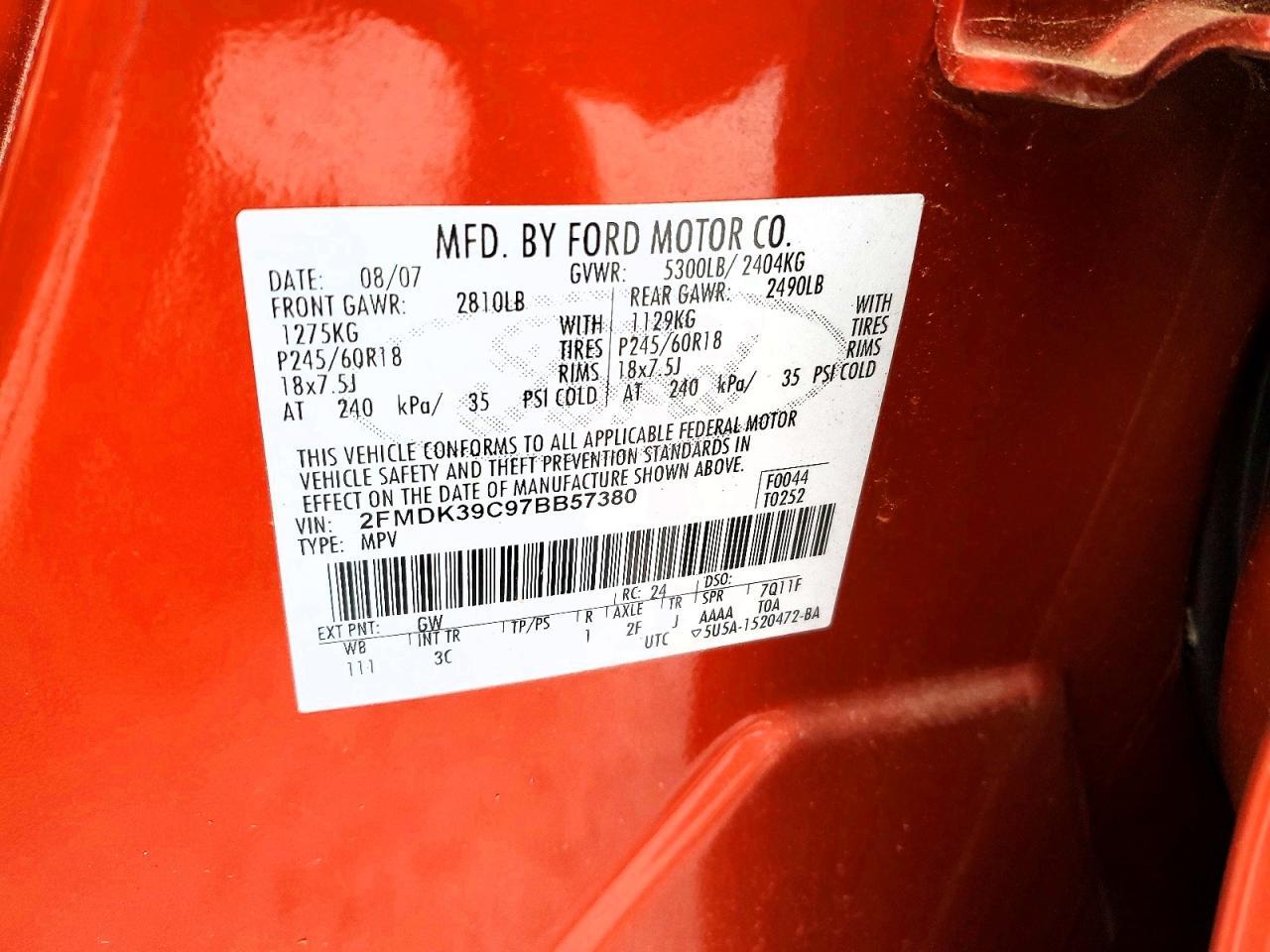 2007 Ford Edge sel Plus