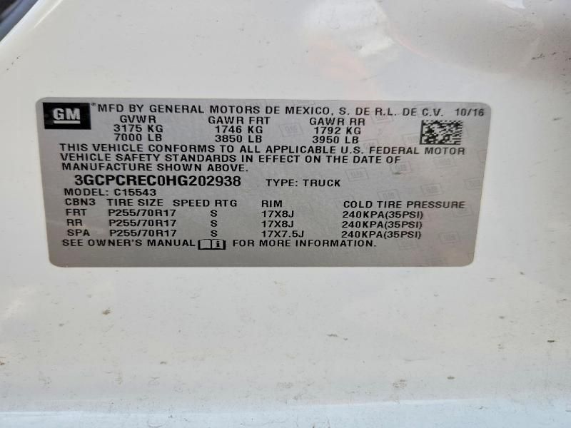 2017 Chevrolet Silverado C1500 lt