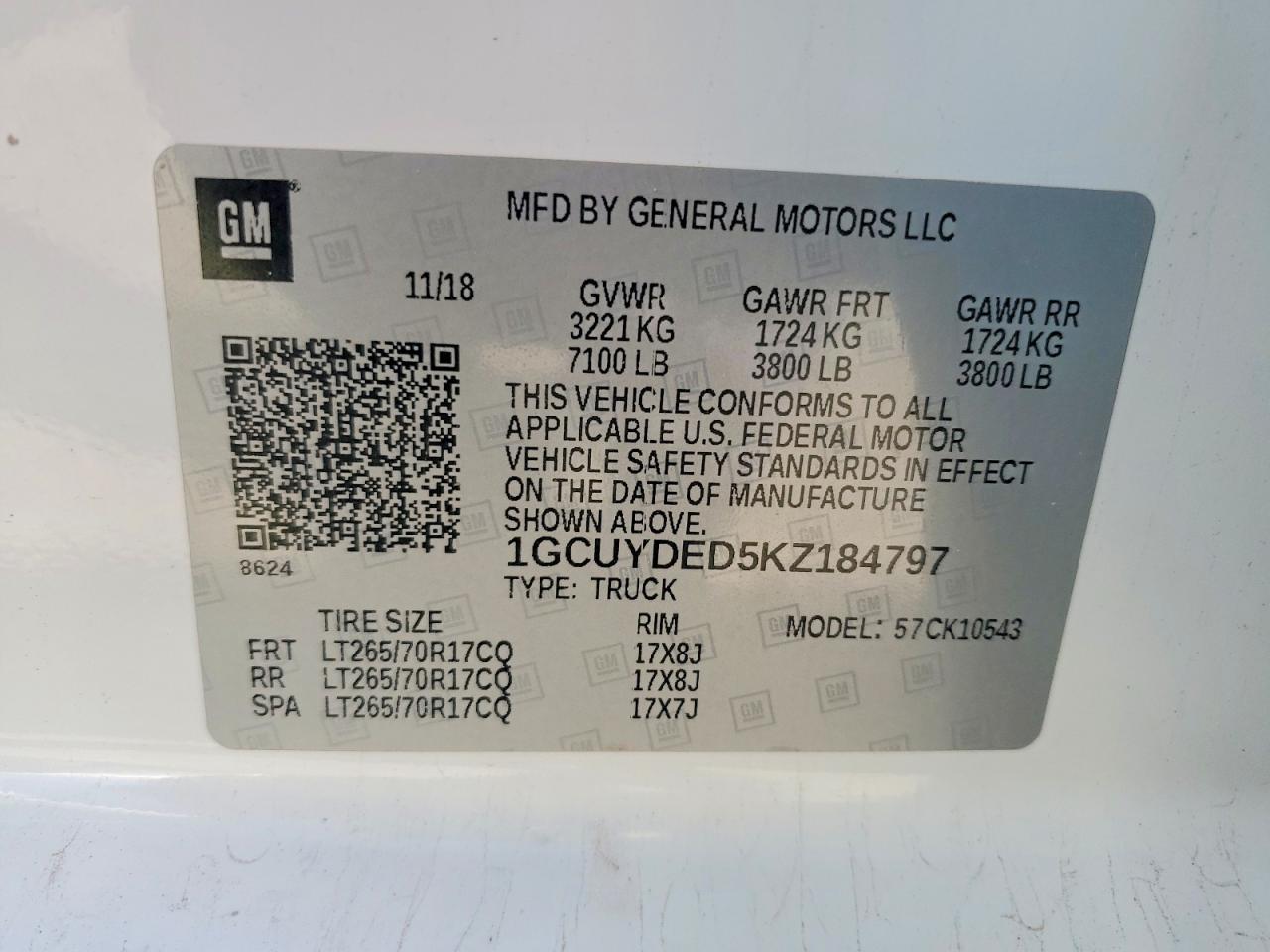 2019 Chevrolet Silverado K1500 lt