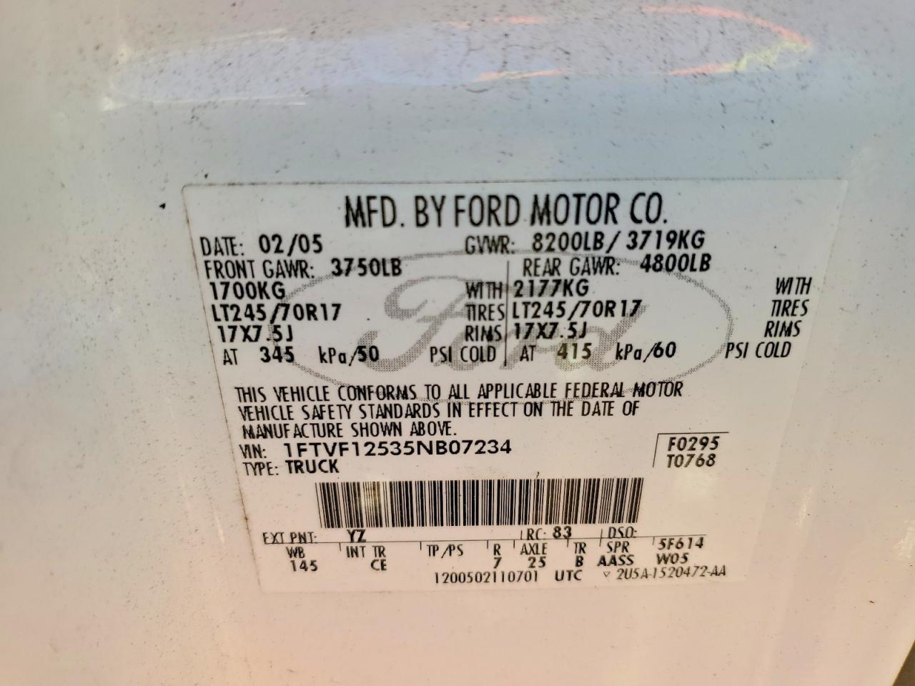 2005 Ford F150