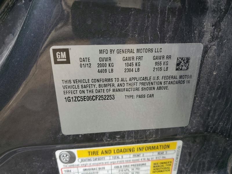 2012 Chevrolet Malibu 1LT