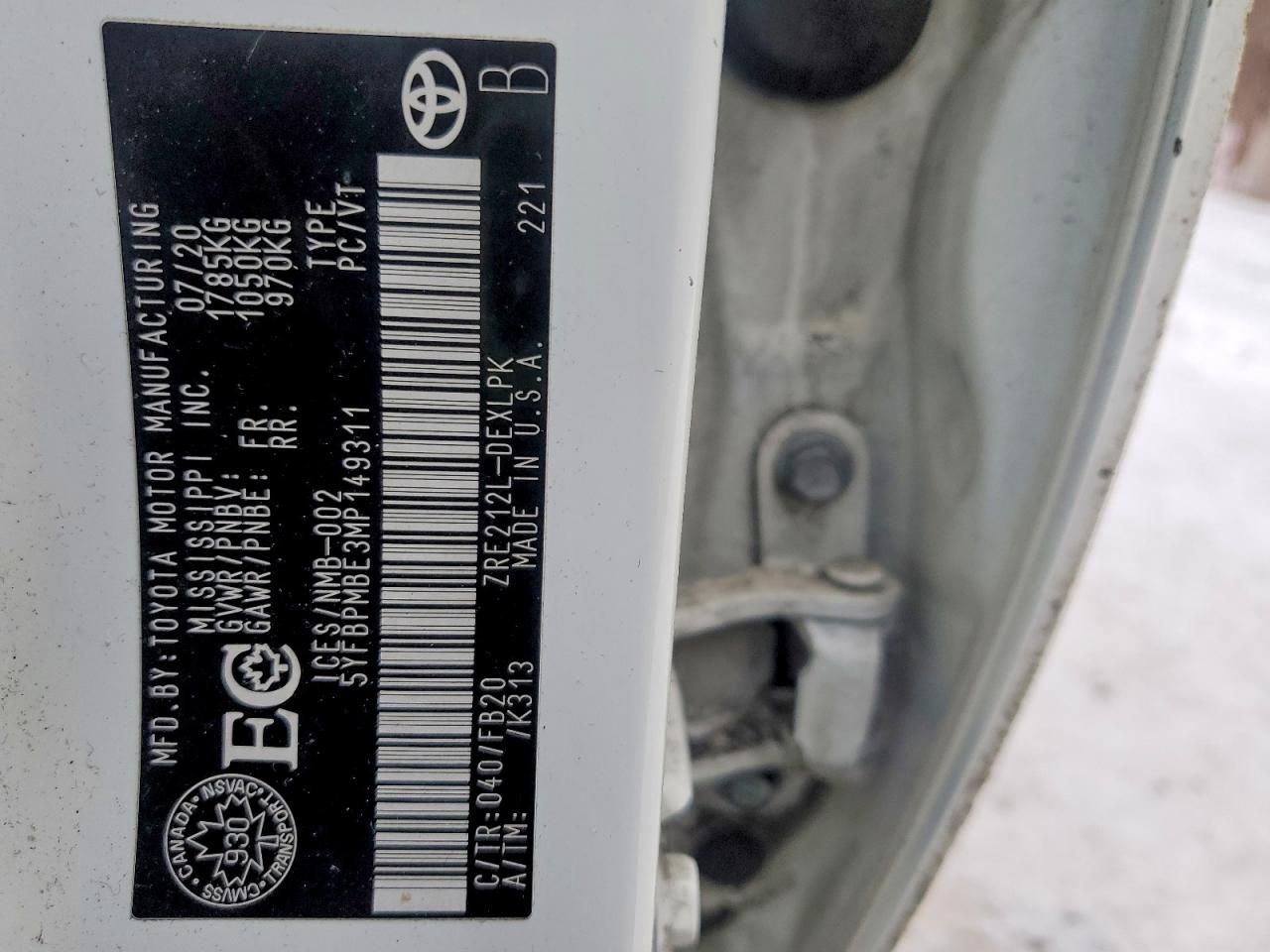 2021 Toyota Corolla le