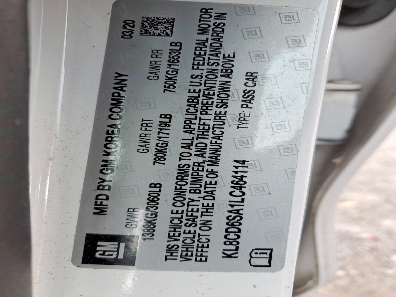 2020 Chevrolet Spark 1LT