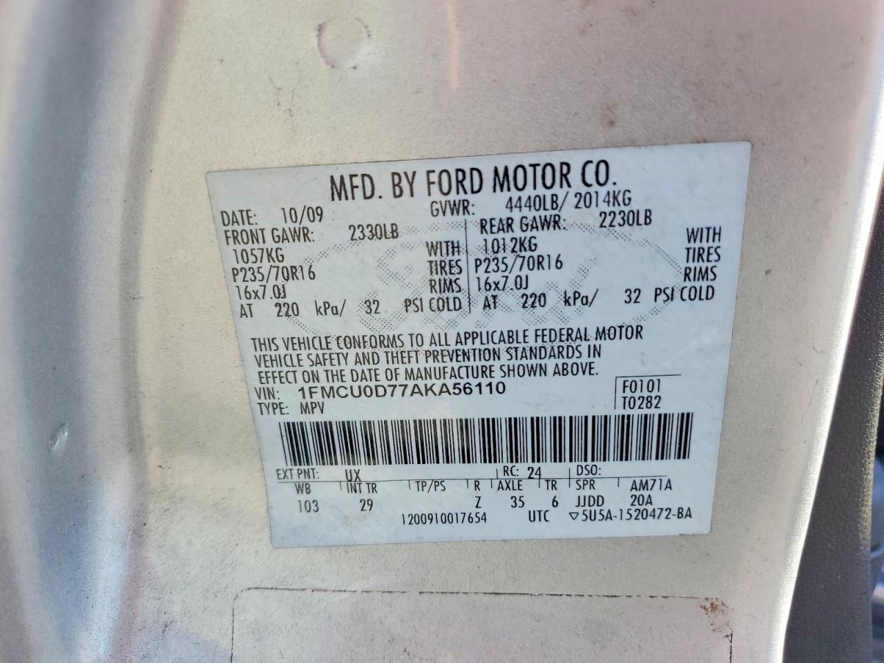 2010 Ford Escape xlt