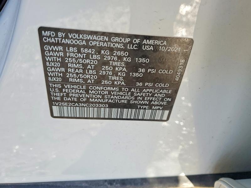 2022 Volkswagen Atlas Cross Sport sel R-line
