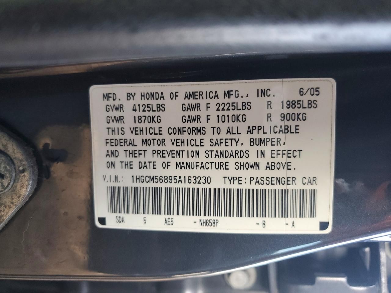 2005 Honda Accord ex