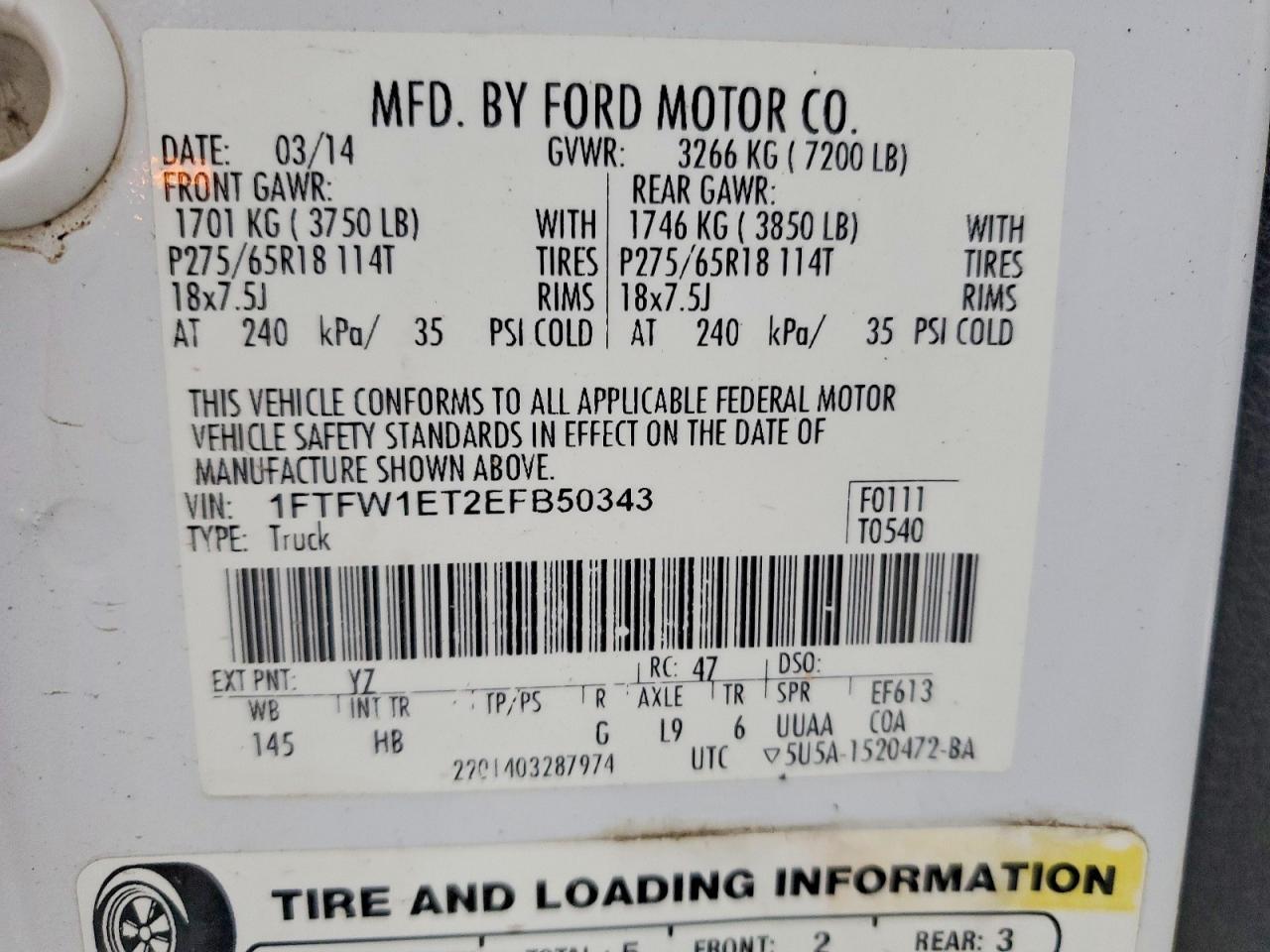 2014 Ford F150 Supercrew