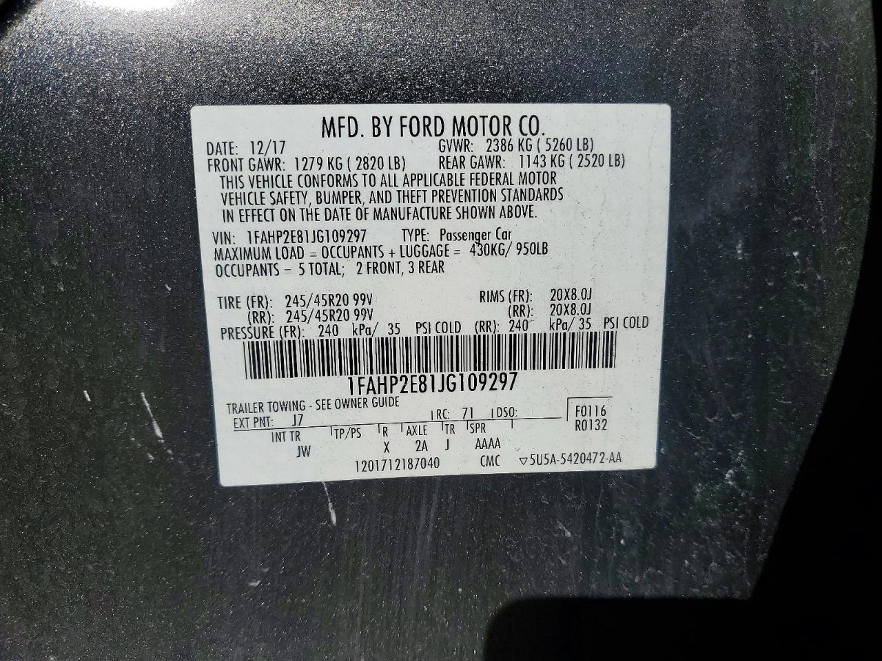 2018 Ford Taurus sel