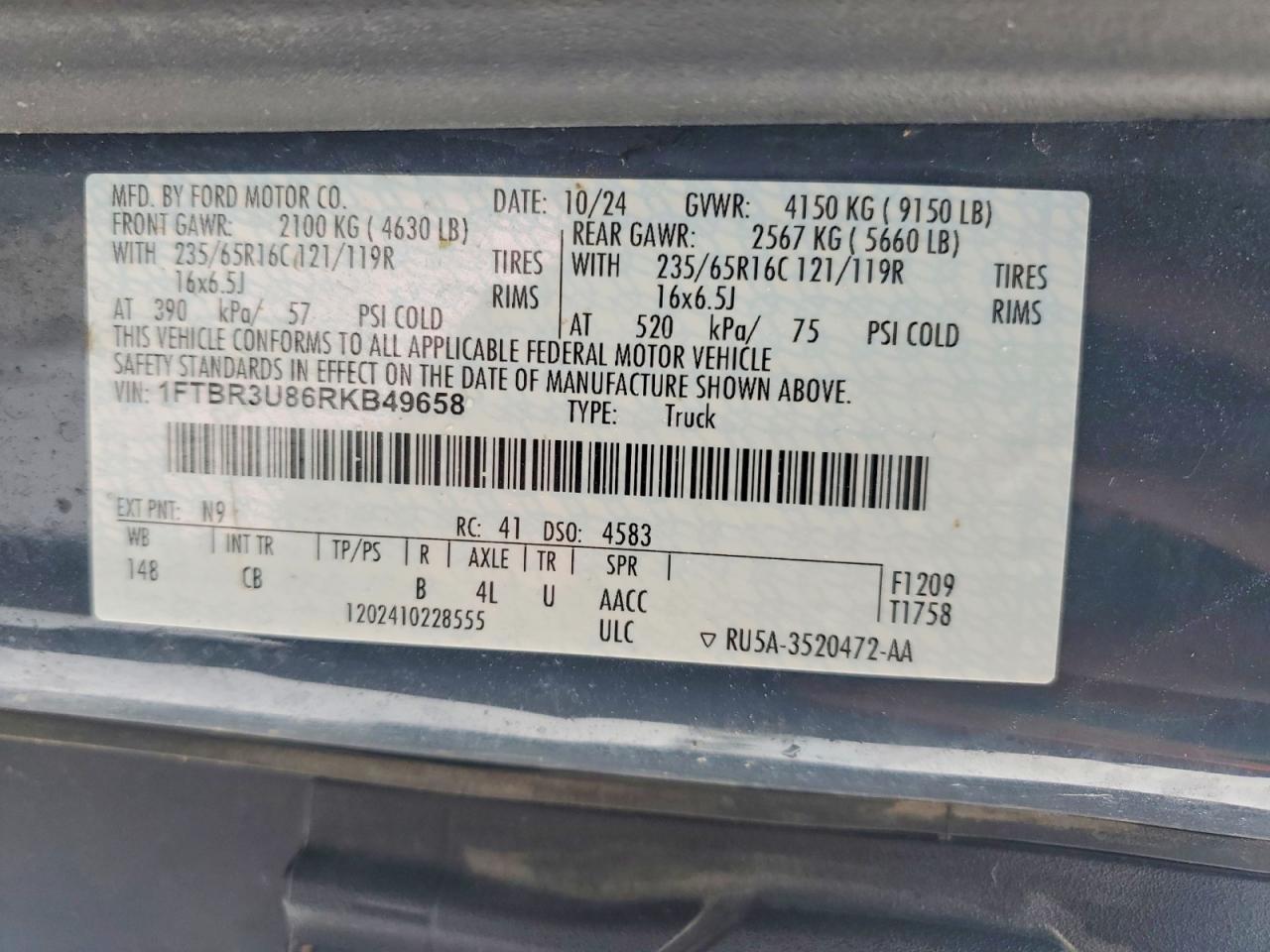 2024 Ford Transit T-250 Delivery Van