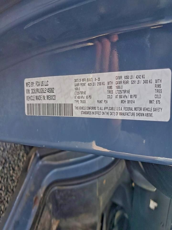 2020 Dodge RAM Promaster 3500 Delivery Van