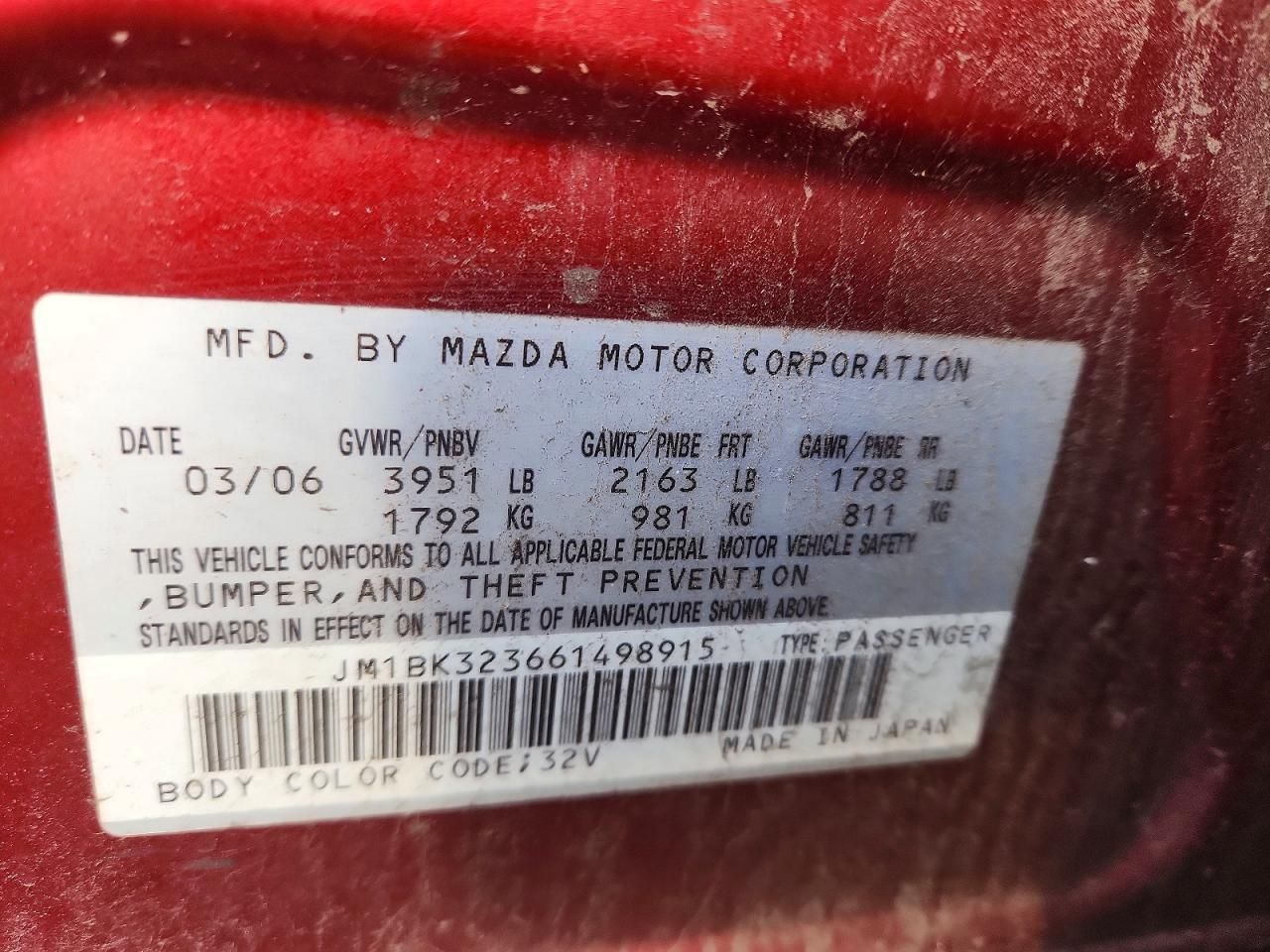 2006 Mazda 3 S