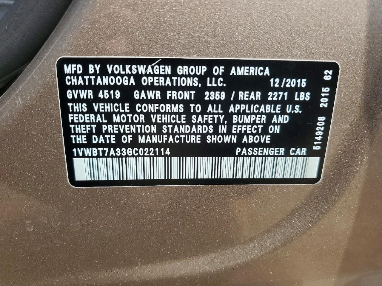 2016 Volkswagen Passat se