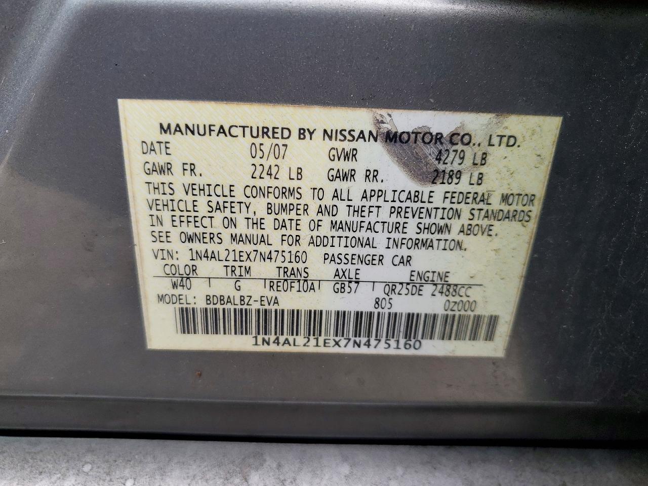 2007 Nissan Altima 2.5