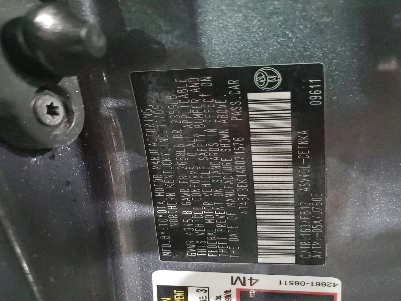 2010 Toyota Camry Base
