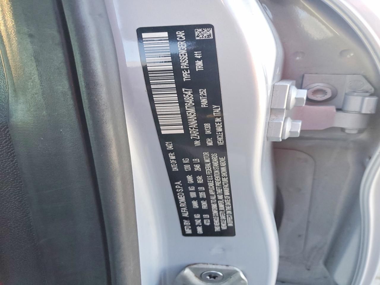 2021 Alfa Romeo Giulia Sport