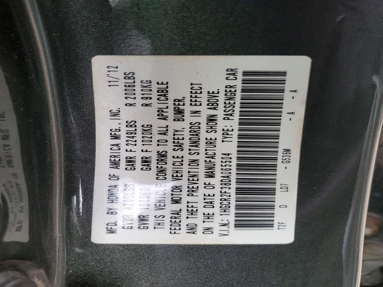 2013 Honda Accord lx